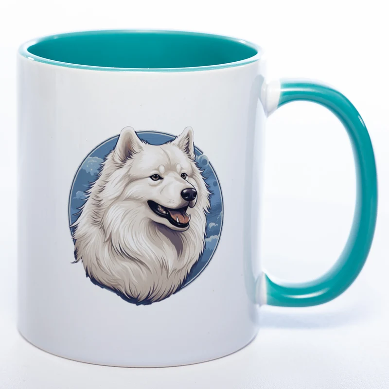 Kaffeetasse mit Samoyede Motiv 3 wahlweise mit NAME - StickyWorld Exclusive