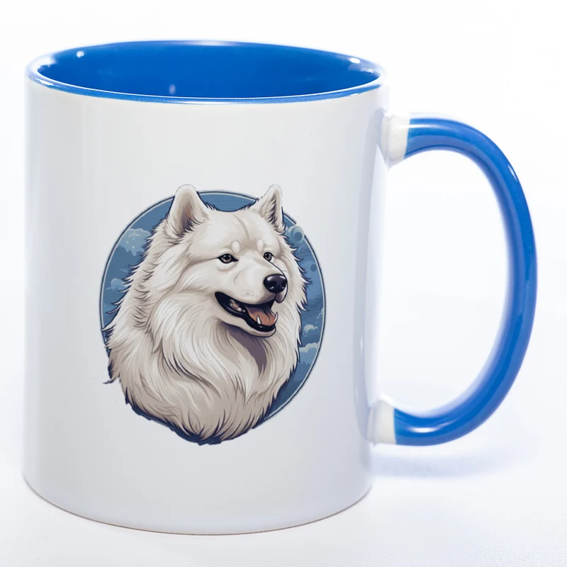 Kaffeetasse mit Samoyede Motiv 3 wahlweise mit NAME - StickyWorld Exclusive