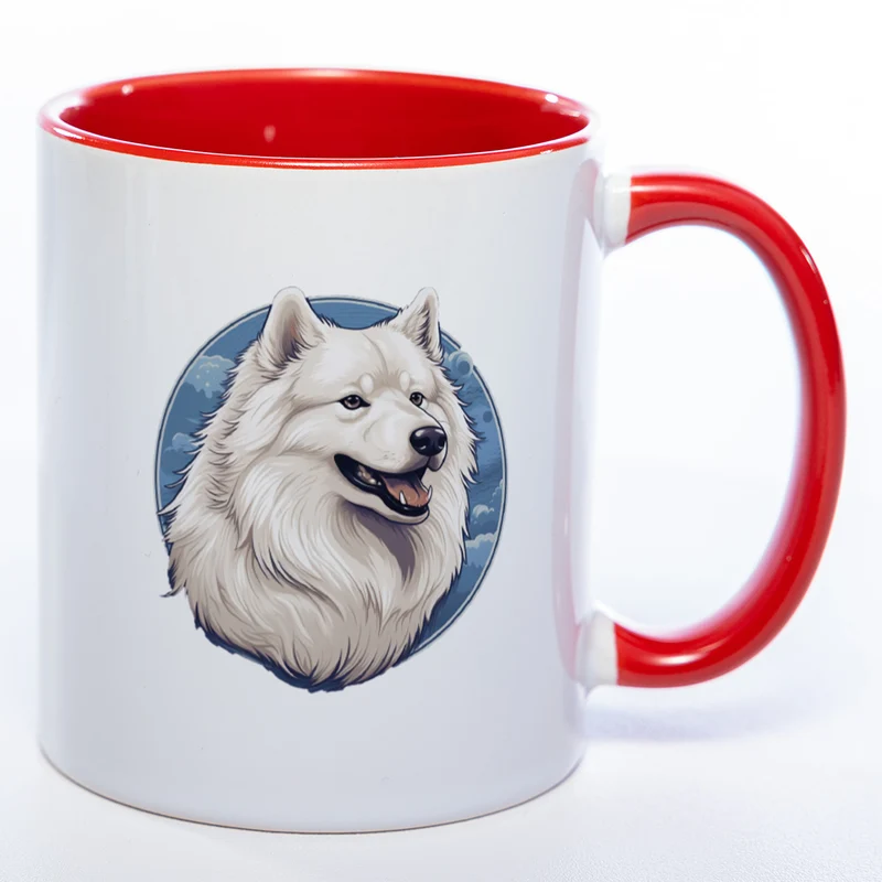 Kaffeetasse mit Samoyede Motiv 3 wahlweise mit NAME - StickyWorld Exclusive