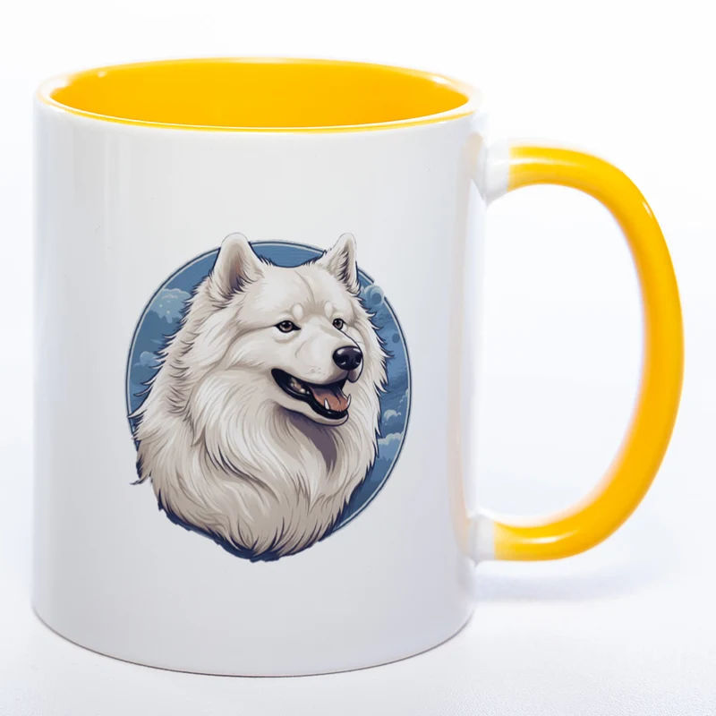 Kaffeetasse mit Samoyede Motiv 3 wahlweise mit NAME - StickyWorld Exclusive