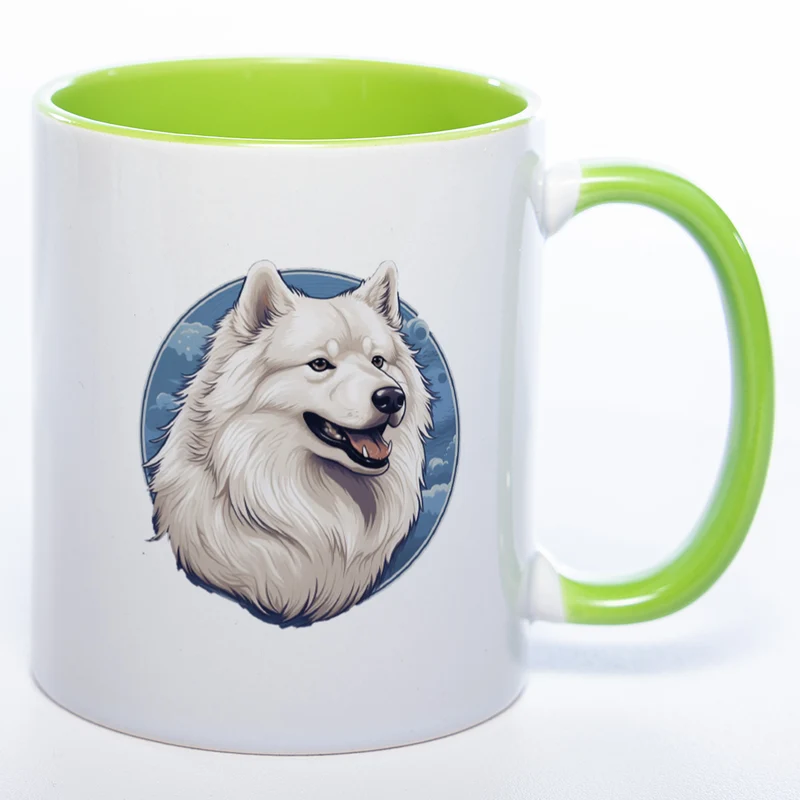 Kaffeetasse mit Samoyede Motiv 3 wahlweise mit NAME - StickyWorld Exclusive