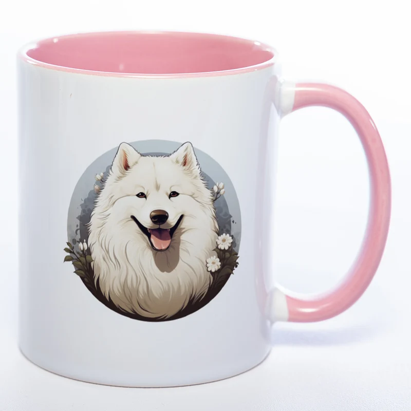 Kaffeetasse mit Samoyede Motiv 2 wahlweise mit NAME - StickyWorld Exclusive