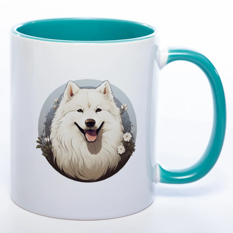 Kaffeetasse mit Samoyede Motiv 2 wahlweise mit NAME - StickyWorld Exclusive