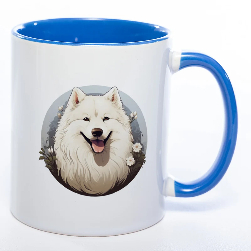 Kaffeetasse mit Samoyede Motiv 2 wahlweise mit NAME - StickyWorld Exclusive