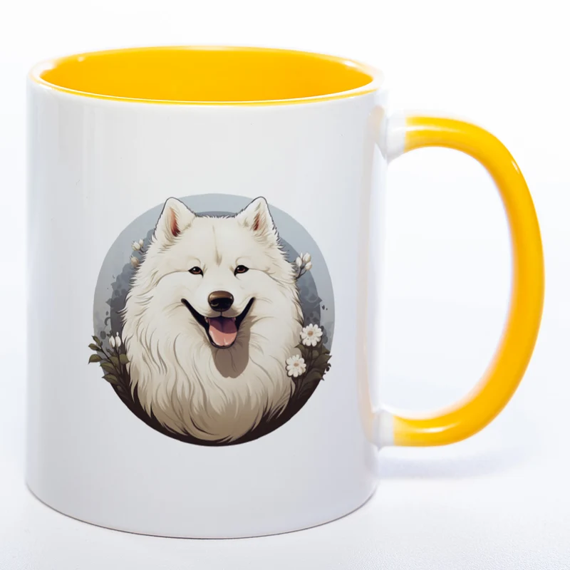 Kaffeetasse mit Samoyede Motiv 2 wahlweise mit NAME - StickyWorld Exclusive
