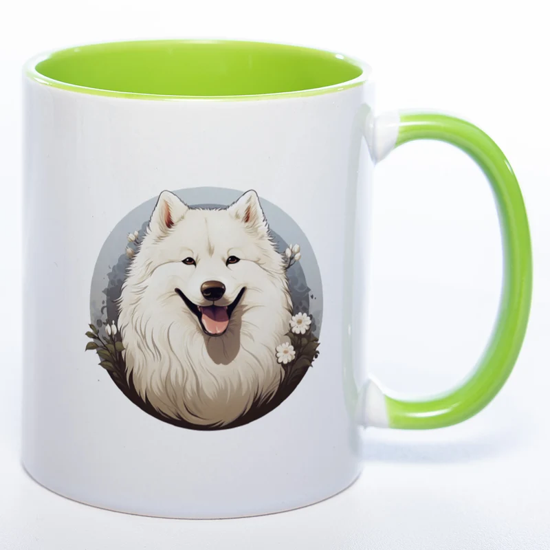 Kaffeetasse mit Samoyede Motiv 2 wahlweise mit NAME - StickyWorld Exclusive