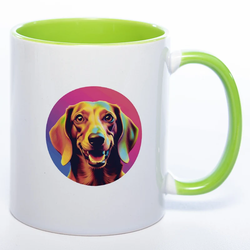 Mug Art Tasse mit Dackel Motiv 3 & wahlweise mit NAMEN - Kaffeetasse StickyWorld Exclusive