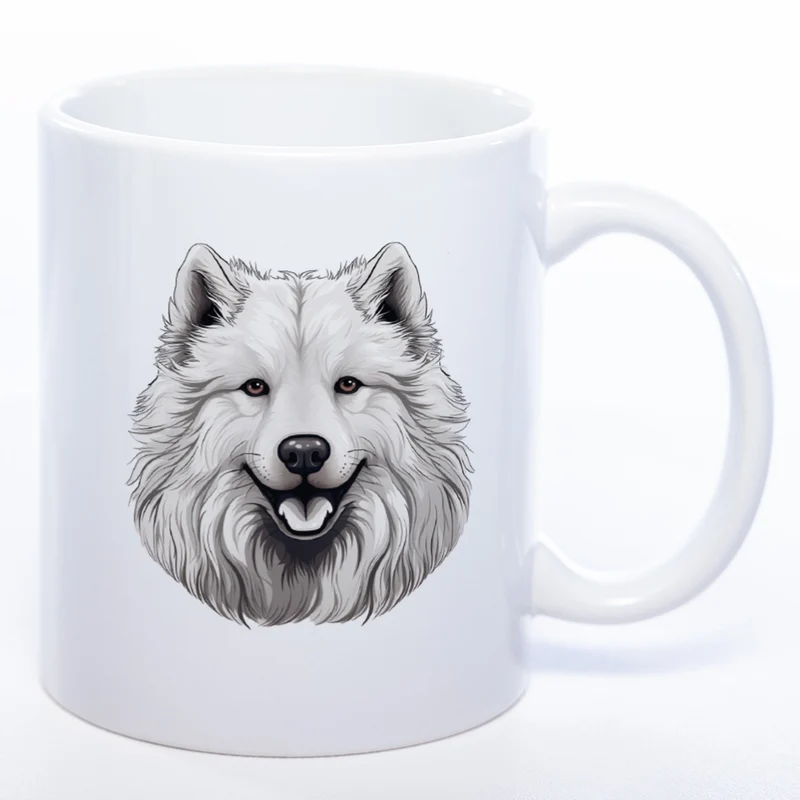 Kaffeetasse mit Samoyede Motiv wahlweise mit NAME - StickyWorld Exclusive
