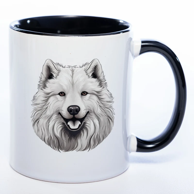 Kaffeetasse mit Samoyede Motiv wahlweise mit NAME - StickyWorld Exclusive