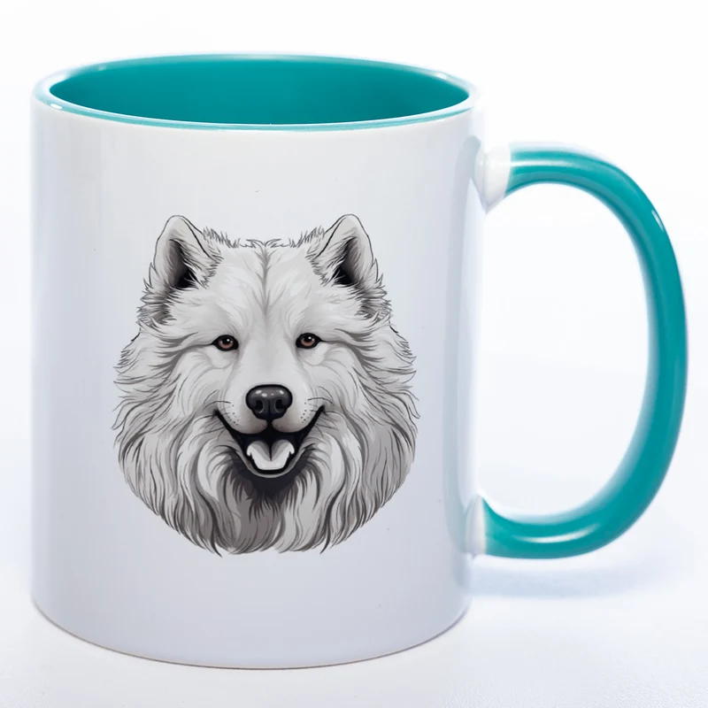 Kaffeetasse mit Samoyede Motiv wahlweise mit NAME - StickyWorld Exclusive