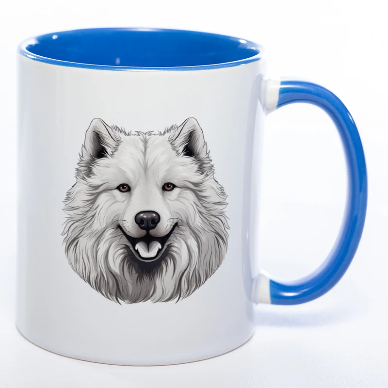 Kaffeetasse mit Samoyede Motiv wahlweise mit NAME - StickyWorld Exclusive