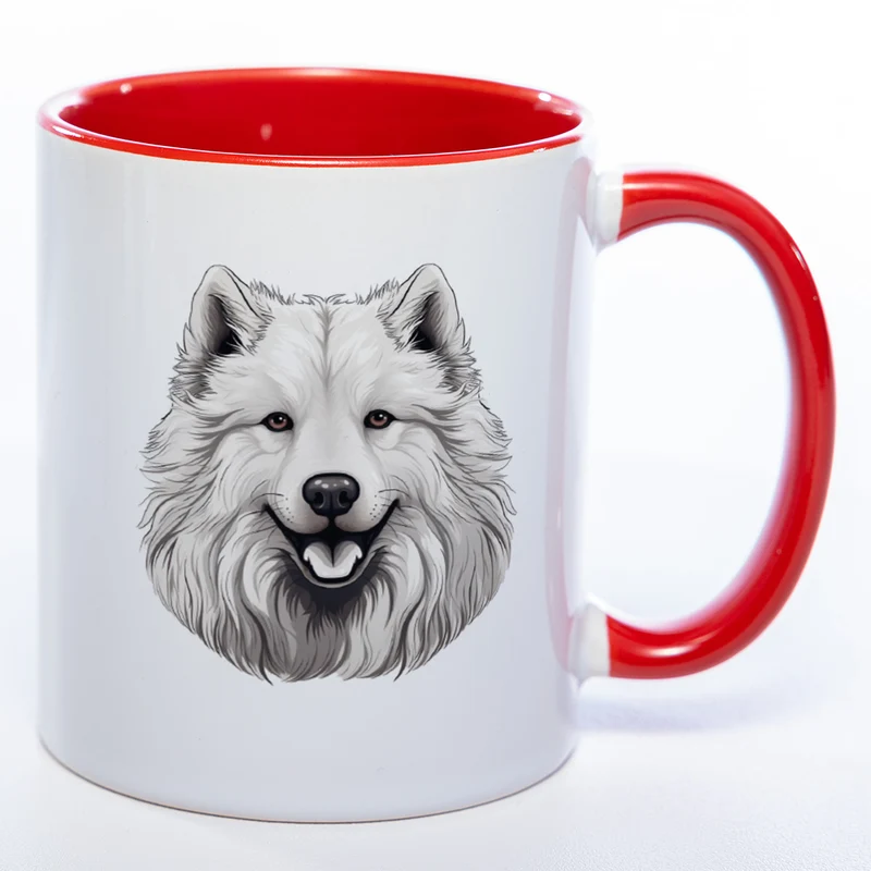 Kaffeetasse mit Samoyede Motiv wahlweise mit NAME - StickyWorld Exclusive