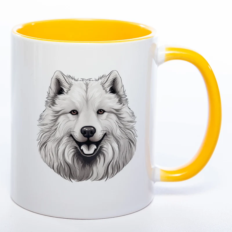 Kaffeetasse mit Samoyede Motiv wahlweise mit NAME - StickyWorld Exclusive
