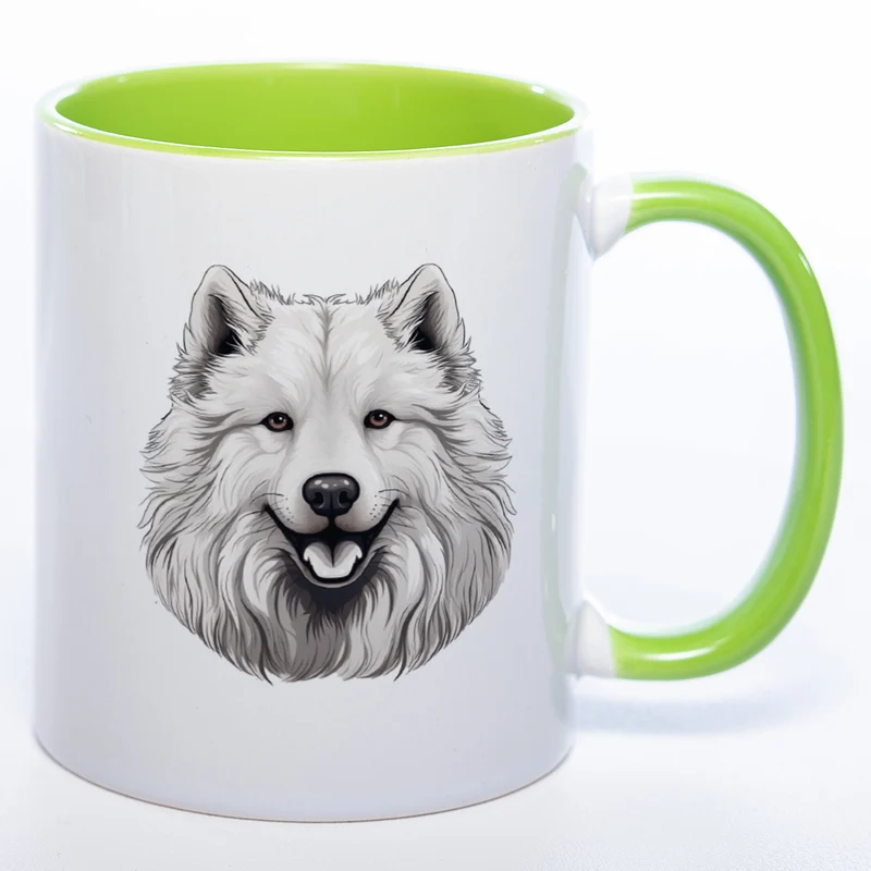 Kaffeetasse mit Samoyede Motiv wahlweise mit NAME - StickyWorld Exclusive