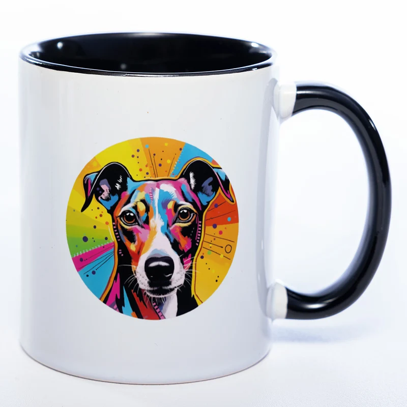 Mug Art Tasse mit Windhund Motiv wahlweise mit NAME - Kaffeetasse StickyWorld Exclusive