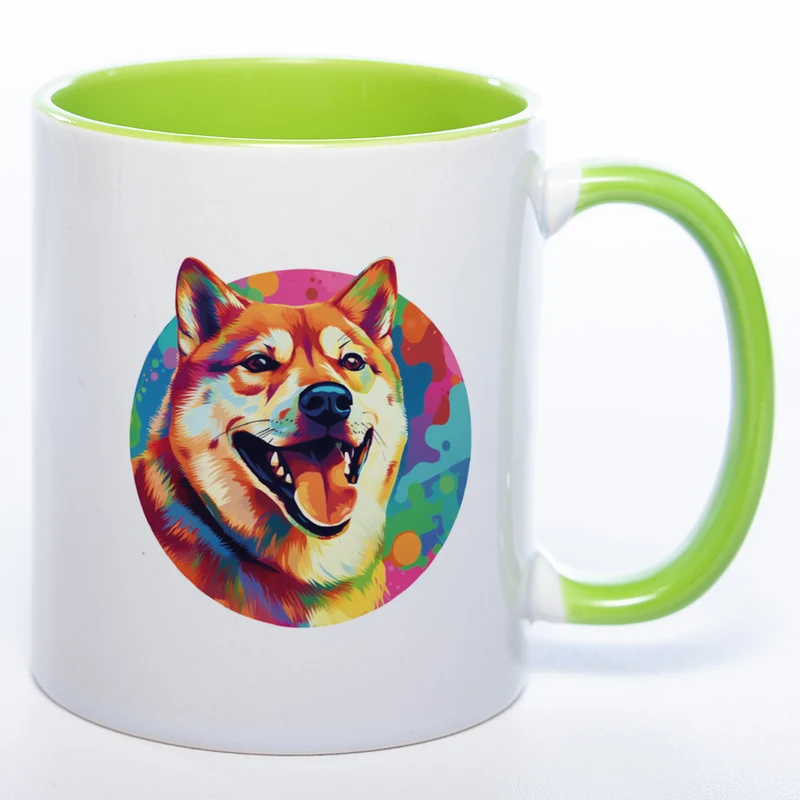 Mug Art Tasse mit Shiba Inu Motiv wahlweise mit NAME - Kaffeetasse StickyWorld Exclusive