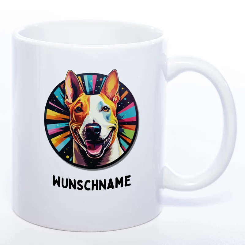 Mug Art Tasse mit Bullterrier Motiv 3 & wahlweise mit NAMEN - Kaffeetasse StickyWorld Exclusive
