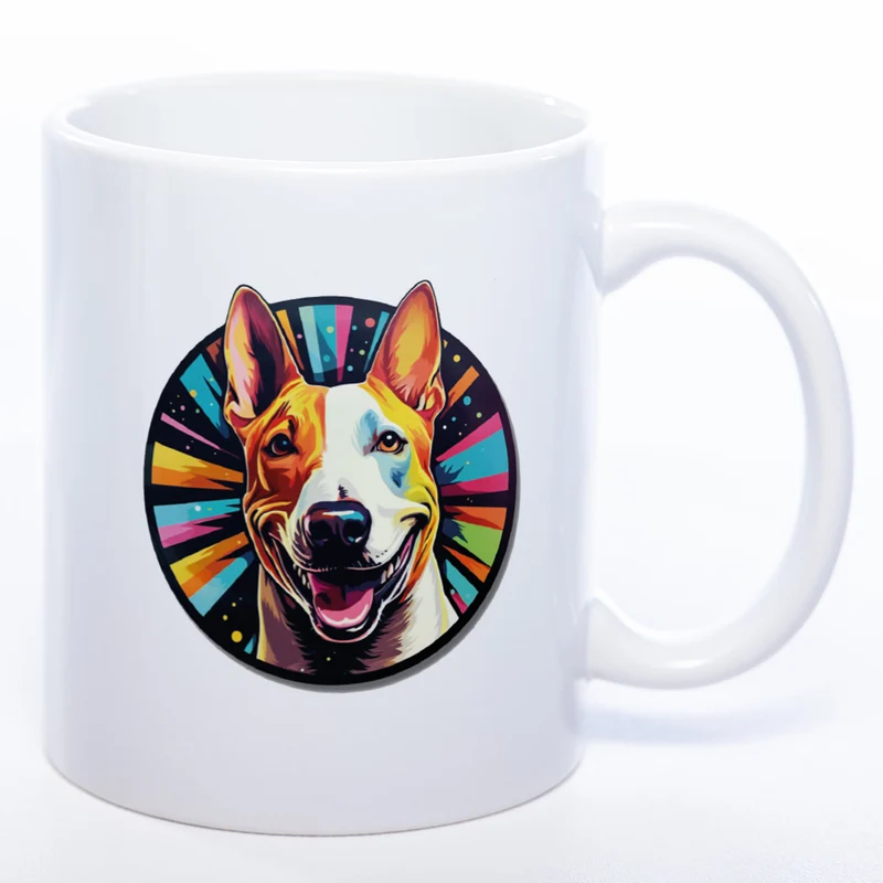 Mug Art Tasse mit Bullterrier Motiv 3 & wahlweise mit NAMEN - Kaffeetasse StickyWorld Exclusive
