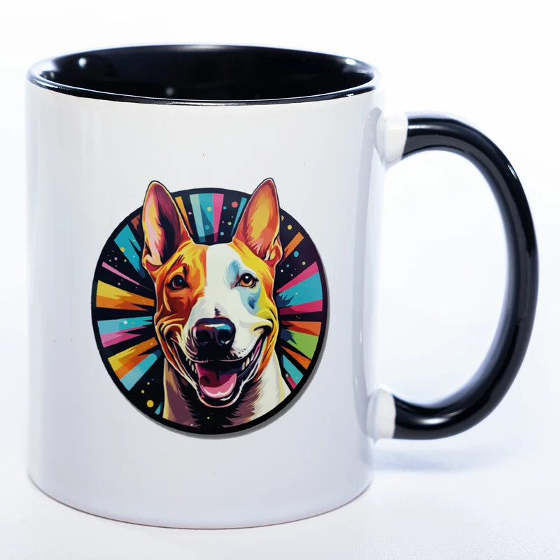 Mug Art Tasse mit Bullterrier Motiv 3 & wahlweise mit NAMEN - Kaffeetasse StickyWorld Exclusive