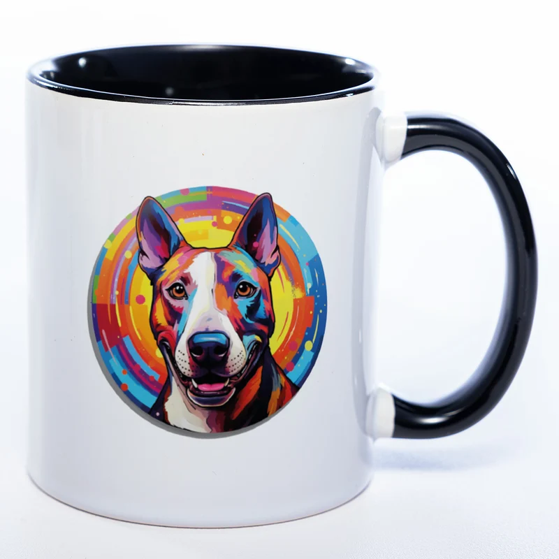 Mug Art Tasse mit Bullterrier Motiv 2 & wahlweise mit NAMEN - Kaffeetasse StickyWorld Exclusive