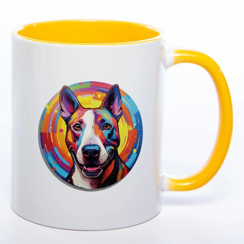 Mug Art Tasse mit Bullterrier Motiv 2 & wahlweise mit NAMEN - Kaffeetasse StickyWorld Exclusive