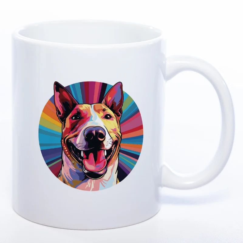 Mug Art Tasse mit Bullterrier Motiv & wahlweise mit NAMEN- Kaffeetasse StickyWorld Exclusive