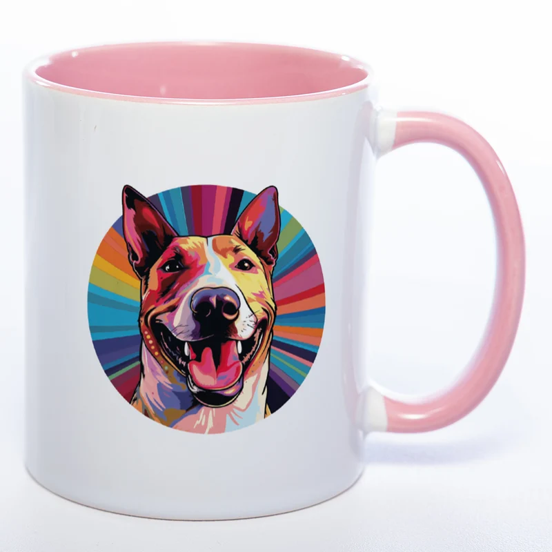 Mug Art Tasse mit Bullterrier Motiv & wahlweise mit NAMEN- Kaffeetasse StickyWorld Exclusive