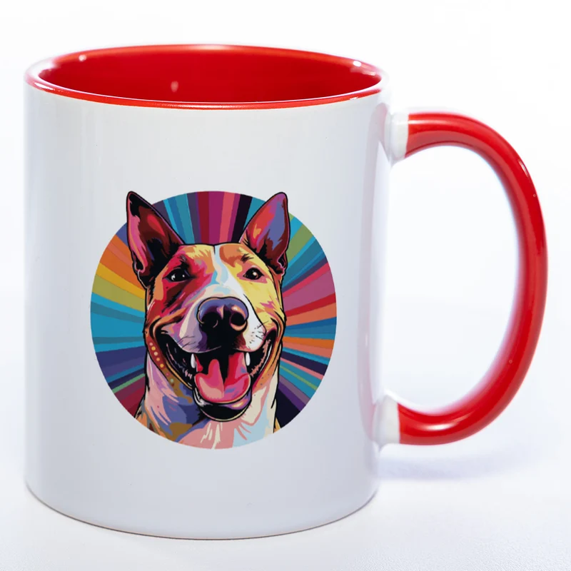 Mug Art Tasse mit Bullterrier Motiv & wahlweise mit NAMEN- Kaffeetasse StickyWorld Exclusive