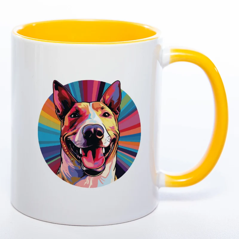 Mug Art Tasse mit Bullterrier Motiv & wahlweise mit NAMEN- Kaffeetasse StickyWorld Exclusive