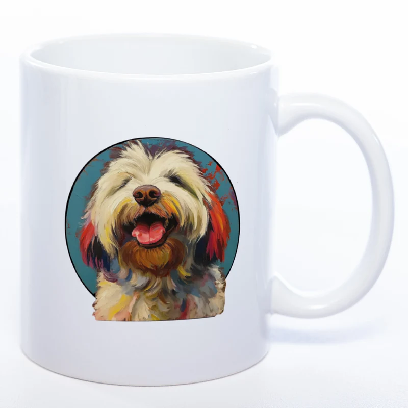 Mug Art Tasse mit Bobtail Motiv 3 & wahlweise mit NAMEN- Kaffeetasse StickyWorld Exclusive