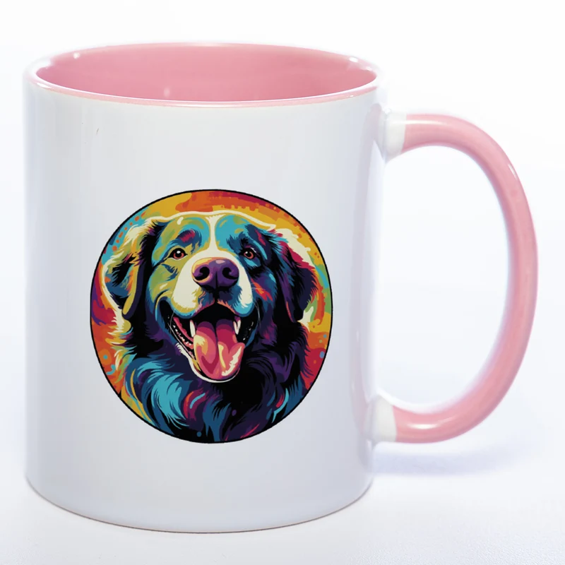 Mug Art Tasse mit Landseer Motiv 4 wahlweise mit NAME - Kaffeetasse StickyWorld Exclusive