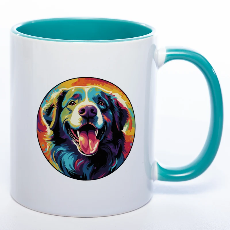 Mug Art Tasse mit Landseer Motiv 4 wahlweise mit NAME - Kaffeetasse StickyWorld Exclusive