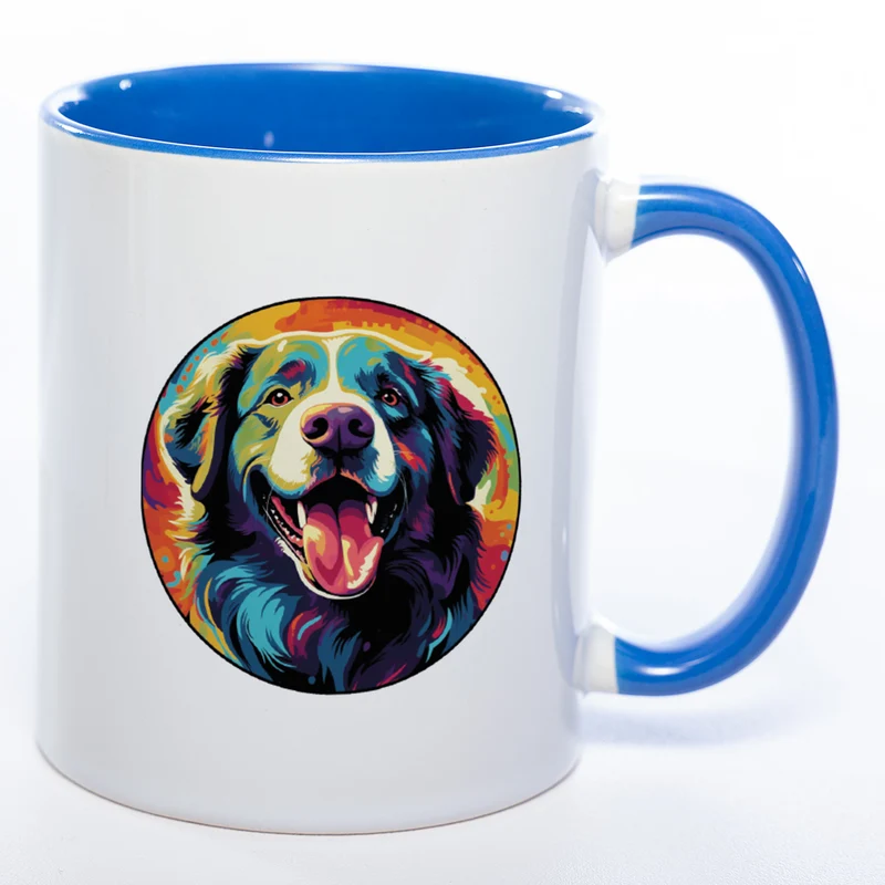 Mug Art Tasse mit Landseer Motiv 4 wahlweise mit NAME - Kaffeetasse StickyWorld Exclusive