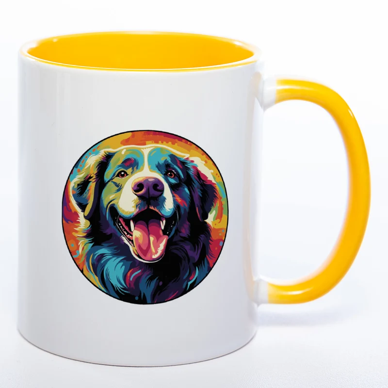 Mug Art Tasse mit Landseer Motiv 4 wahlweise mit NAME - Kaffeetasse StickyWorld Exclusive