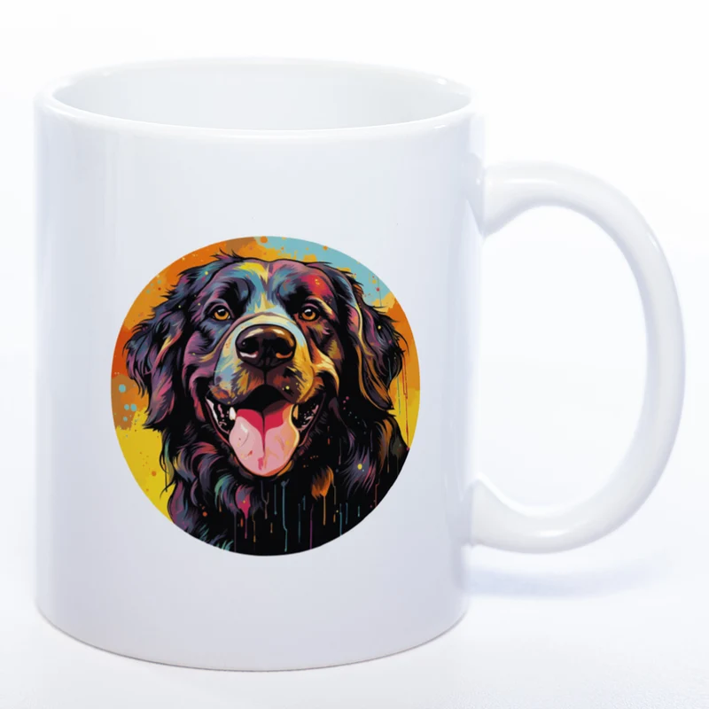 Mug Art Tasse mit Landseer Motiv 2 wahlweise mit NAME - Kaffeetasse StickyWorld Exclusive