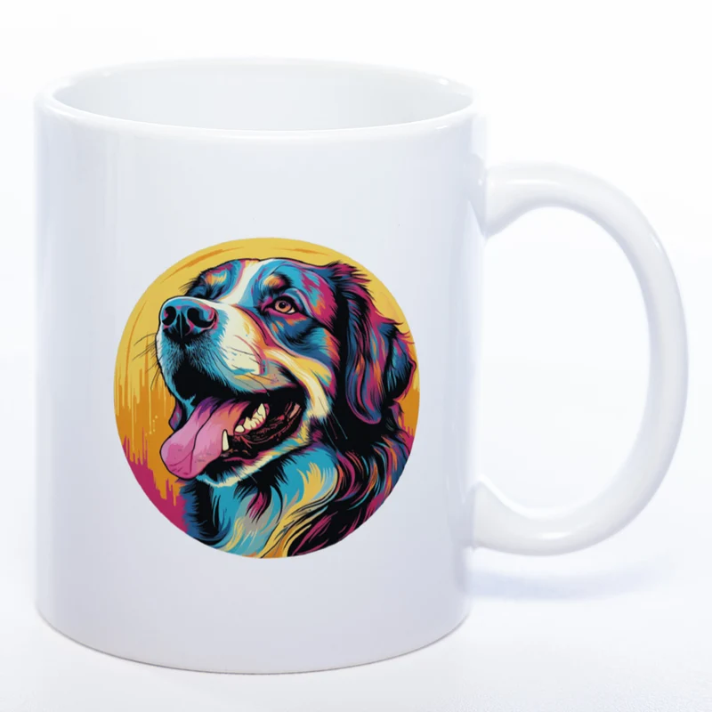 Mug Art Tasse mit Landseer Motiv wahlweise mit NAME - Kaffeetasse StickyWorld Exclusive