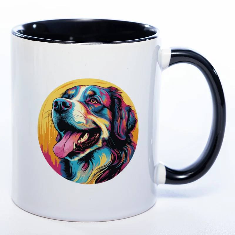 Mug Art Tasse mit Landseer Motiv wahlweise mit NAME - Kaffeetasse StickyWorld Exclusive