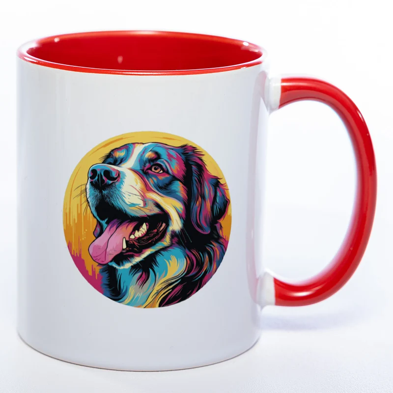 Mug Art Tasse mit Landseer Motiv wahlweise mit NAME - Kaffeetasse StickyWorld Exclusive