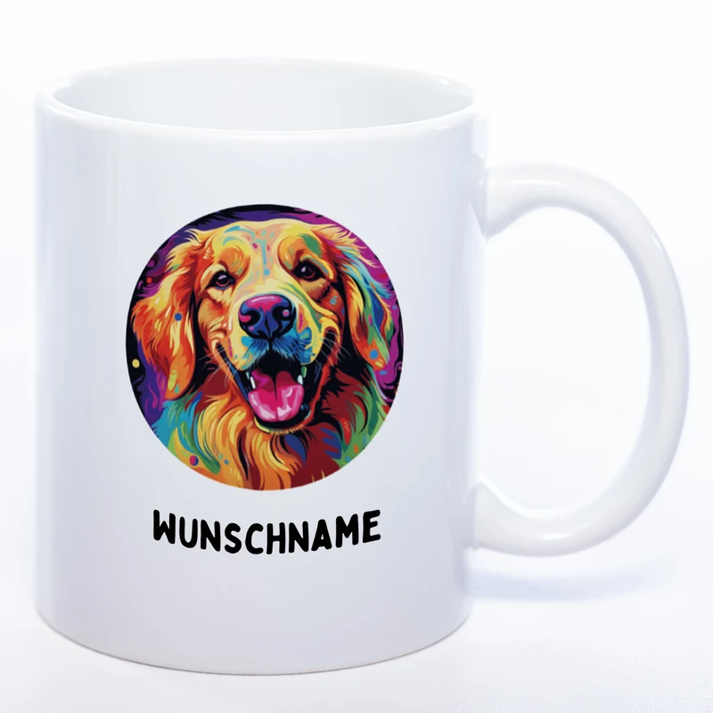 Mug Art Tasse mit Hovawart Motiv 2 wahlweise mit NAME - Kaffeetasse StickyWorld Exclusive