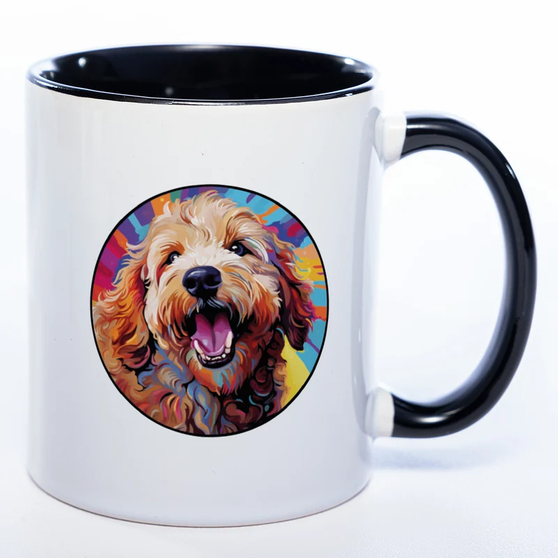 Mug Art Tasse mit Goldendoodle Motiv wahlweise mit NAME - Kaffeetasse StickyWorld Exclusive