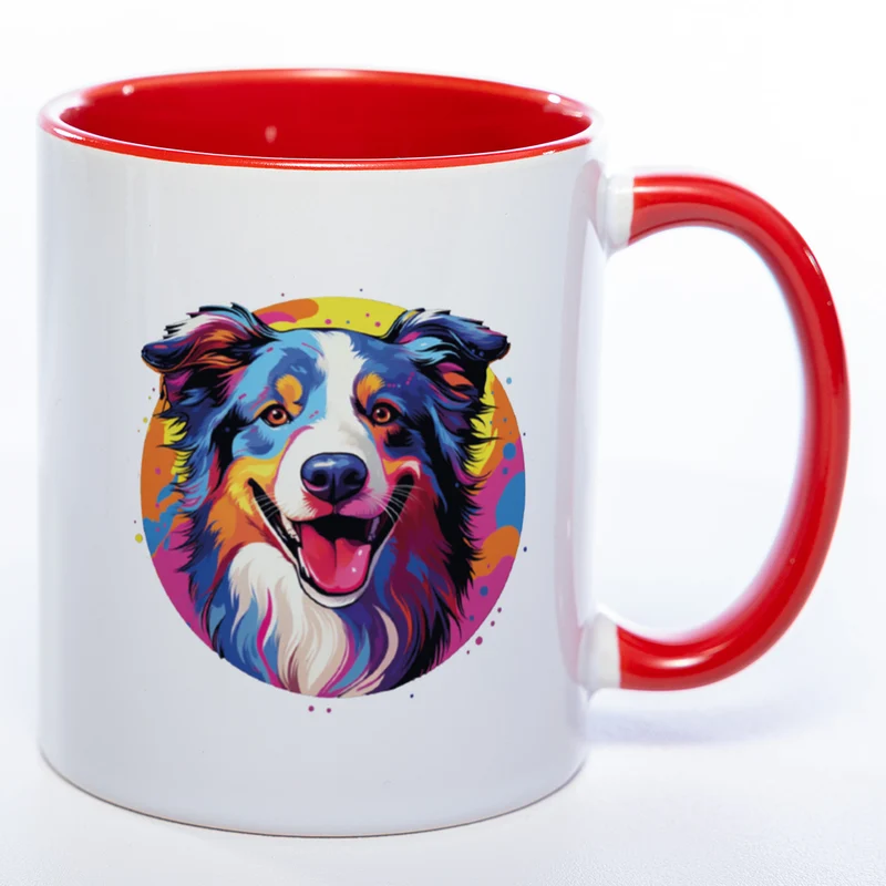 Mug Art Tasse mit Border Collie Motiv 2 & wahlweise mit NAMEN - Kaffeetasse StickyWorld Exclusive