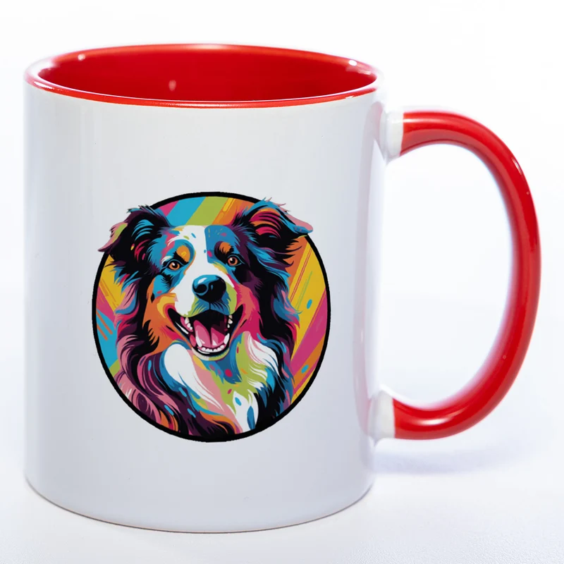Mug Art Tasse mit Border Collie Motiv & wahlweise mit NAMEN - Kaffeetasse StickyWorld Exclusive