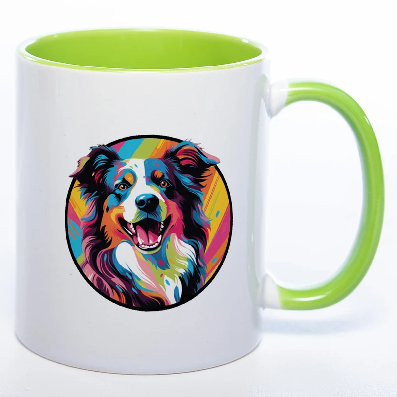 Mug Art Tasse mit Border Collie Motiv & wahlweise mit NAMEN - Kaffeetasse StickyWorld Exclusive