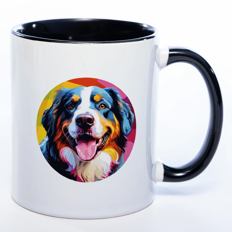 Mug Art Tasse mit Berner Sennenhund Motiv 2 & wahlweise mit Namen - Kaffeetasse StickyWorld Exclusive