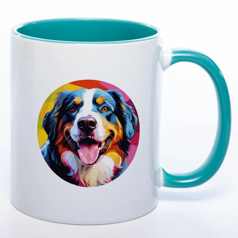 Mug Art Tasse mit Berner Sennenhund Motiv 2 & wahlweise mit Namen - Kaffeetasse StickyWorld Exclusive