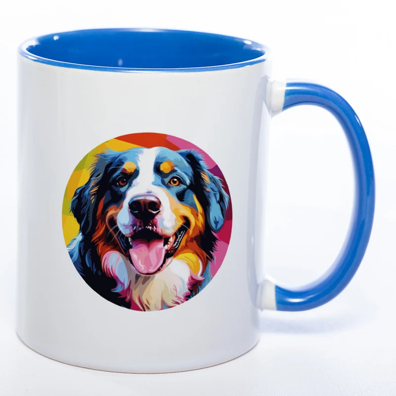 Mug Art Tasse mit Berner Sennenhund Motiv 2 & wahlweise mit Namen - Kaffeetasse StickyWorld Exclusive