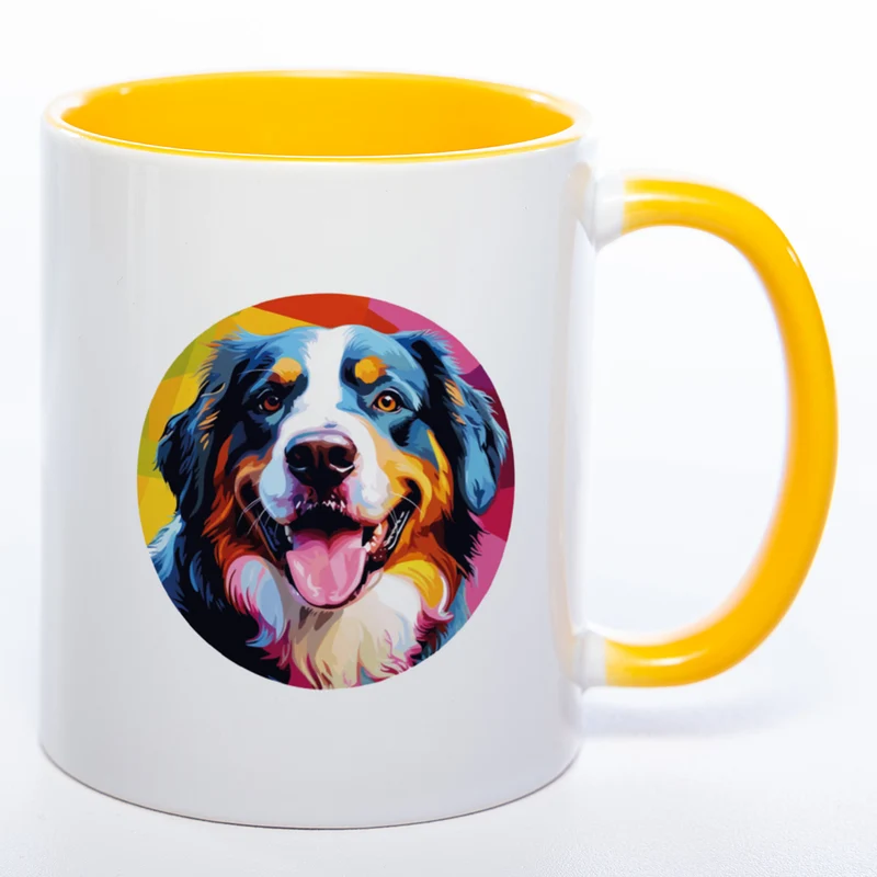 Mug Art Tasse mit Berner Sennenhund Motiv 2 & wahlweise mit Namen - Kaffeetasse StickyWorld Exclusive