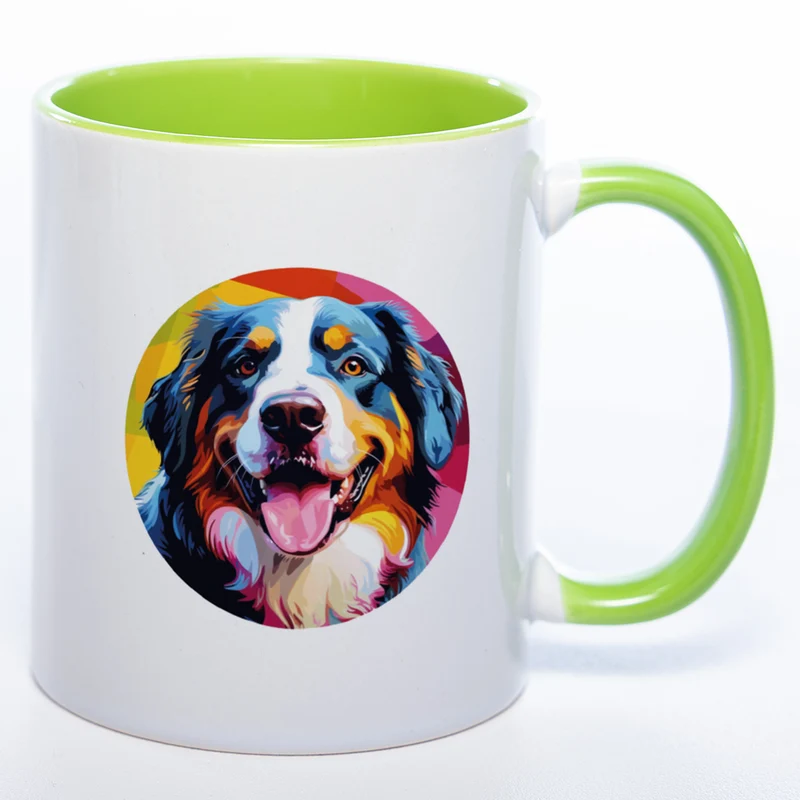 Mug Art Tasse mit Berner Sennenhund Motiv 2 & wahlweise mit Namen - Kaffeetasse StickyWorld Exclusive
