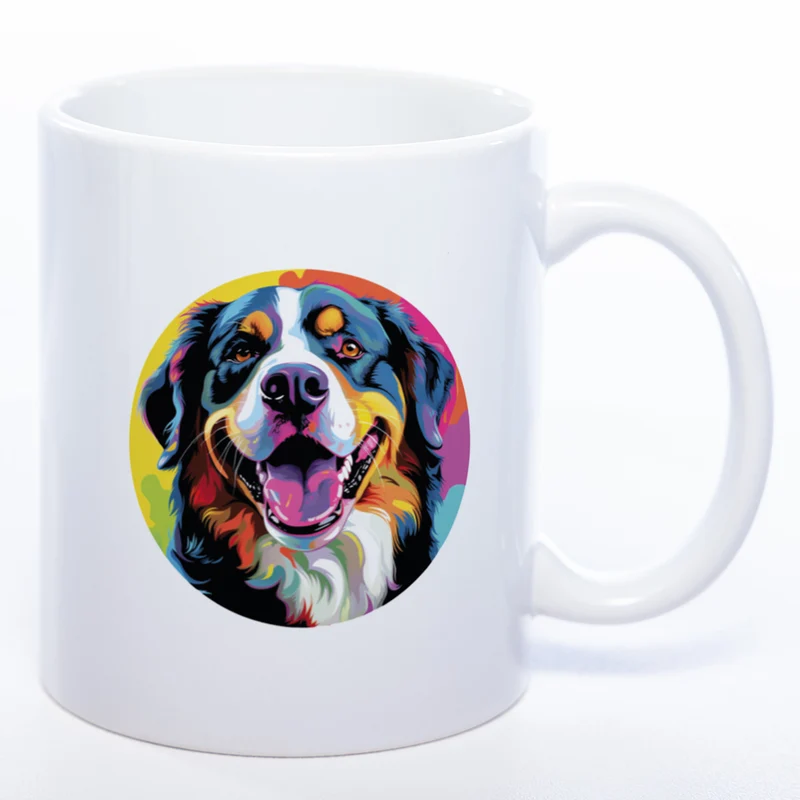 Mug Art Tasse mit Berner Sennenhund Motiv & wahlweise mit Namen - Kaffeetasse StickyWorld Exclusive