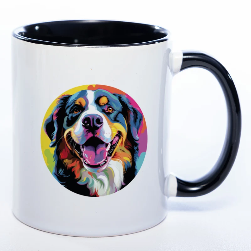 Mug Art Tasse mit Berner Sennenhund Motiv & wahlweise mit Namen - Kaffeetasse StickyWorld Exclusive